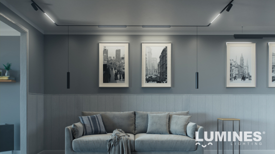 LUMINES GENESIS Lampa zwieszana TUBE 15 W 4000 K czarna - widok 2