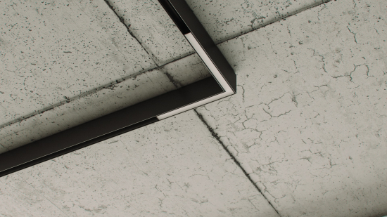 LUMINES GENESIS Lampa liniowa LINEAR kątowa horyzontalna 24 W 4000 K czarna - widok 2